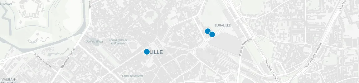 Karte mit Rooftops in Lille
