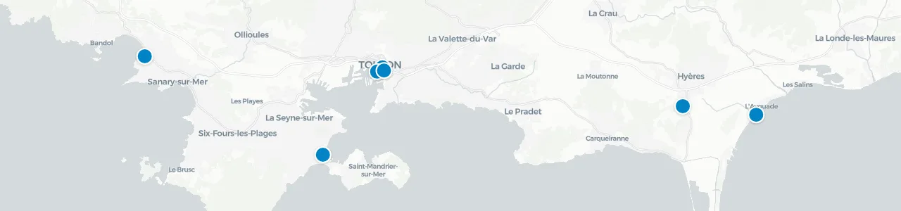 Karte mit Rooftops in Toulon